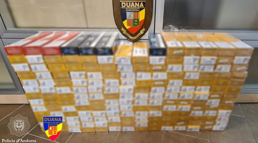 Imatge del tabac de contraban intervingut (Policia d'Andorra)
