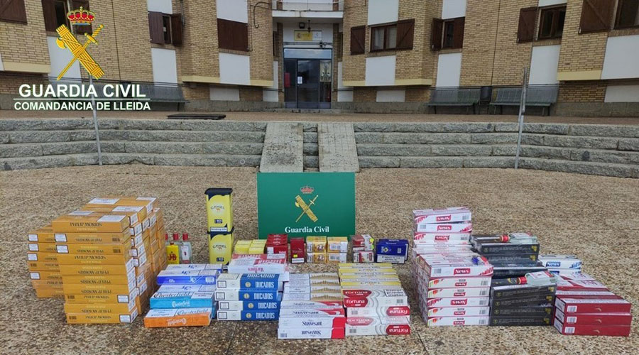 El tabac de contraban decomissat per la Guàrdia Civil