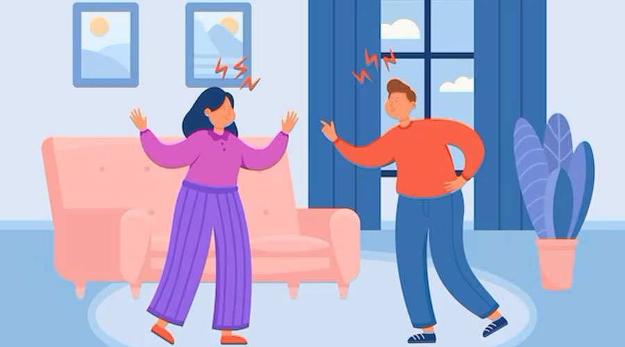 Imatge que simula la discussió entre una parella (pch.vector)