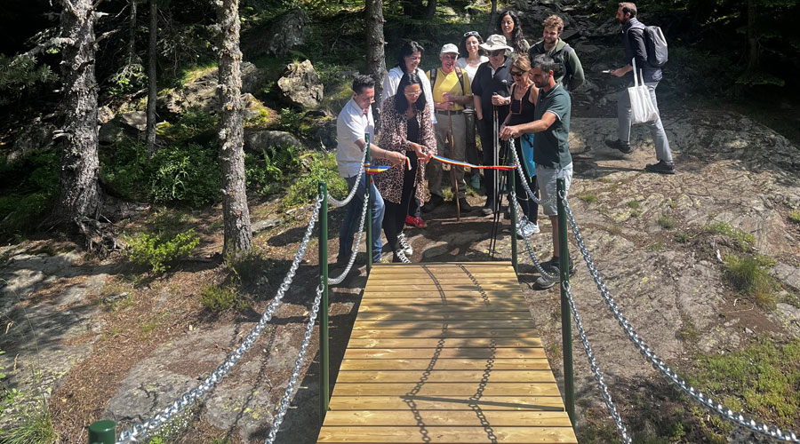 Moment de la inauguració del camí de les Carboneres (Comú de la Massana)