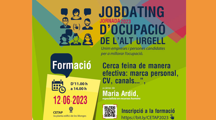 Cartell de la jornada de Jobdating a la Seu (CCAU)