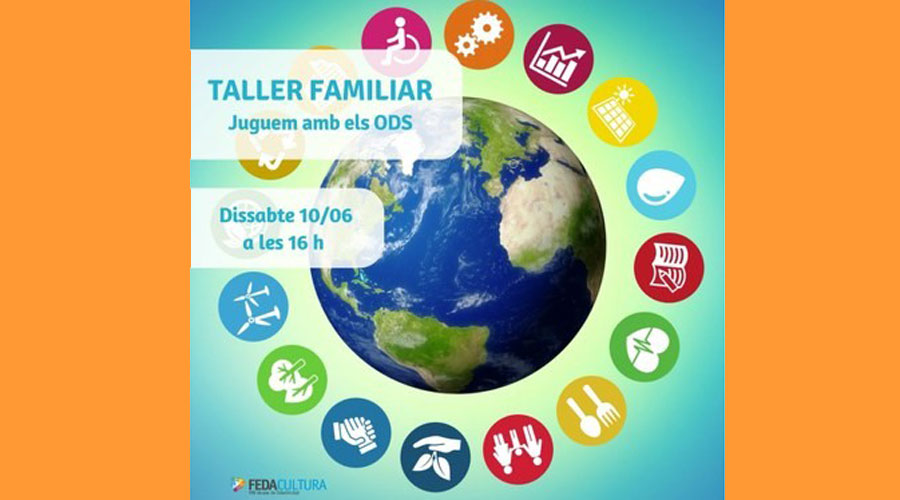 Cartell de l'activitat organitzada per FEDA Cultura per a conèixer els ODS (FEDA Cultura)