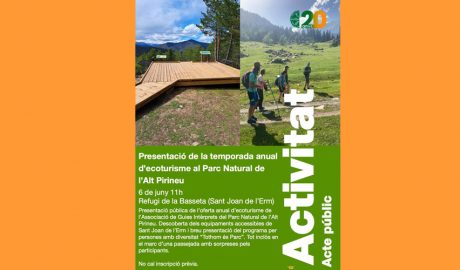 Cartell de la presentació de la temporada d'ecoturisme al Parc Natural de l'Alt Pirineu