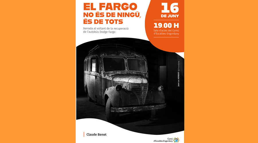 Cartell anunciant la xerrada sobre El Fargo (comuee)