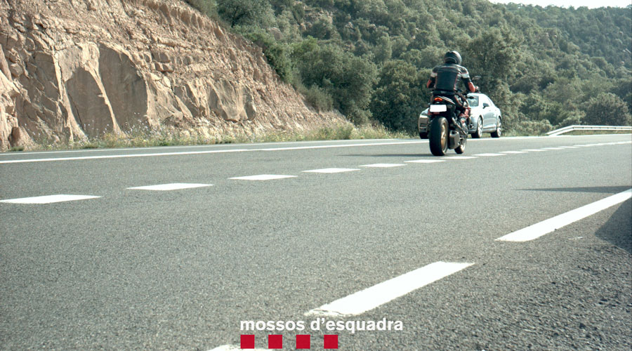 El motorista "caçat" a 187 km/h (Mossos d'Esquadra)
