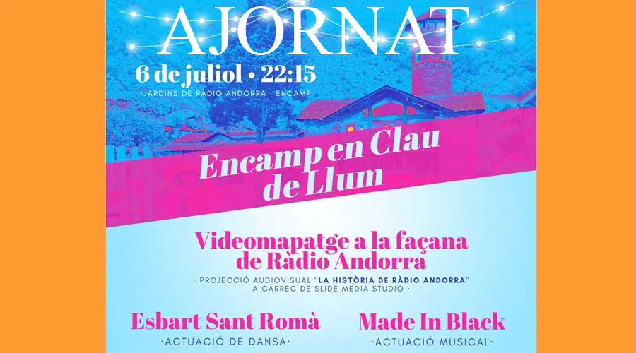 Cartell anunciant l'ajornament del videomapatge
