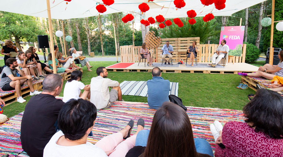 Una edició anterior de l'espai de debat Àgora en el marc de la Serenalla (Comú de la Massana)