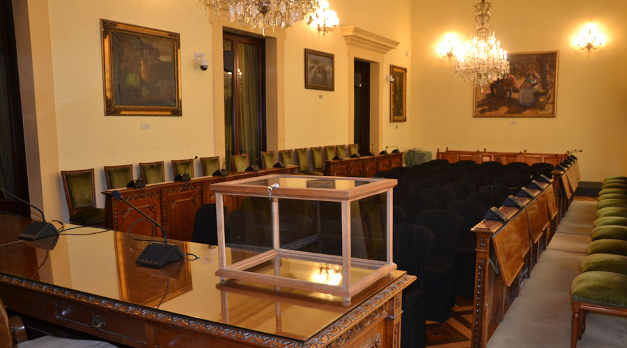 El saló de plens de la Diputació de Lleida (Diputació)