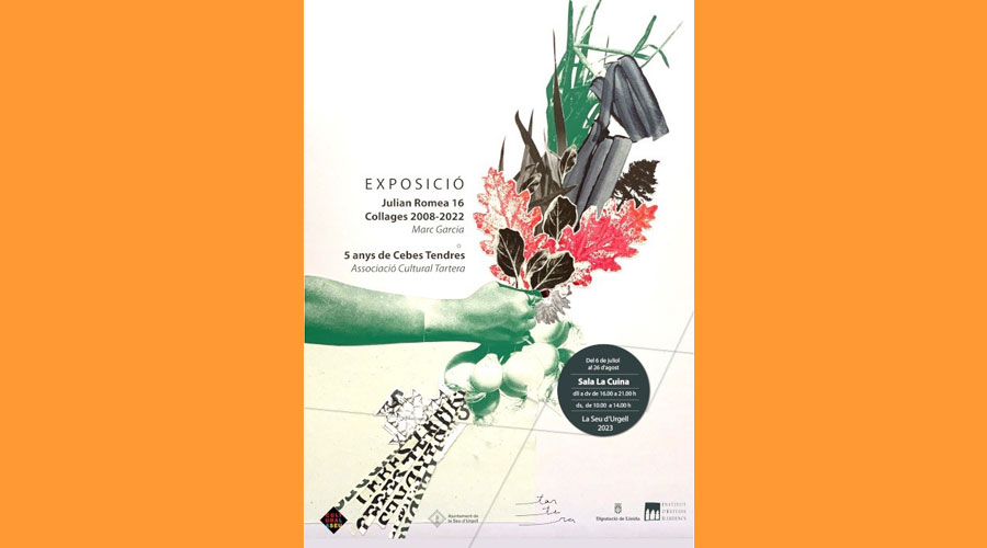 Cartell de l'exposició de Marc Garcia i dels 5 anys de Cebes Tendres (Aj. la Seu)
