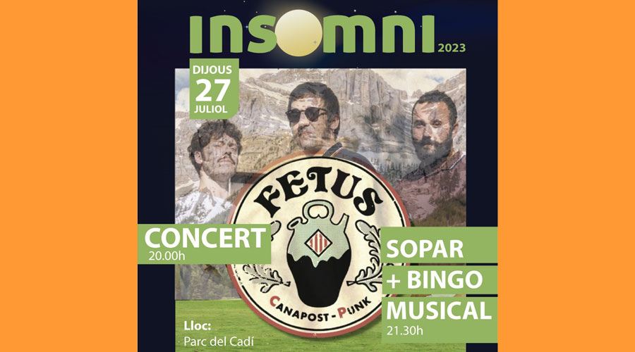 Cartell del concert de FETUS a la Seu (Aj. la Seu)