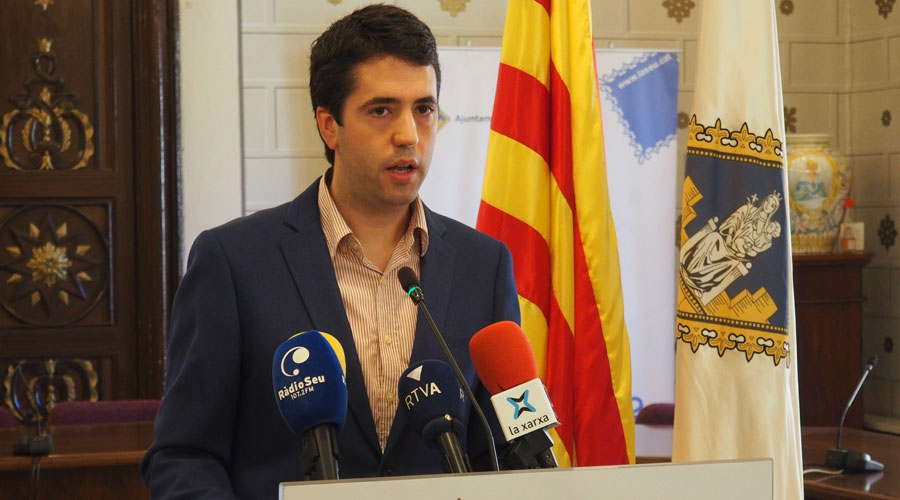 Compareixença de premsa de Joan Barrera aquest dilluns a l'Ajuntament de la Seu d'Urgell