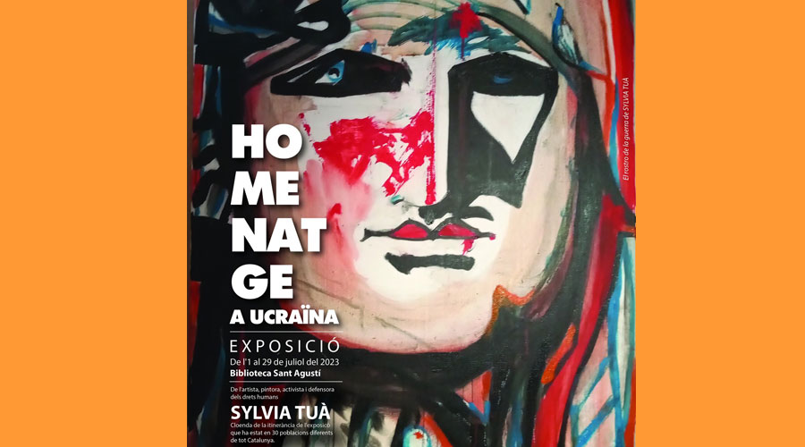Cartell de l'exposició "Homenatge a Ucraïna" de Sylvia Tuà (RàdioSeu)