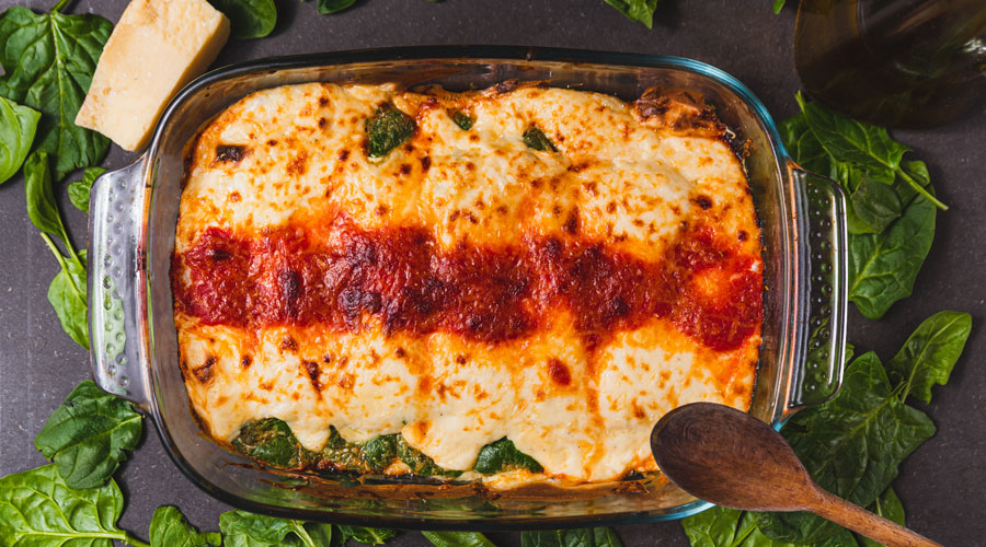 Lasanya d'espinacs (Getty images)