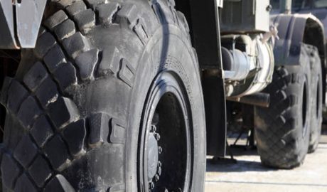 Les rodes d'un camió