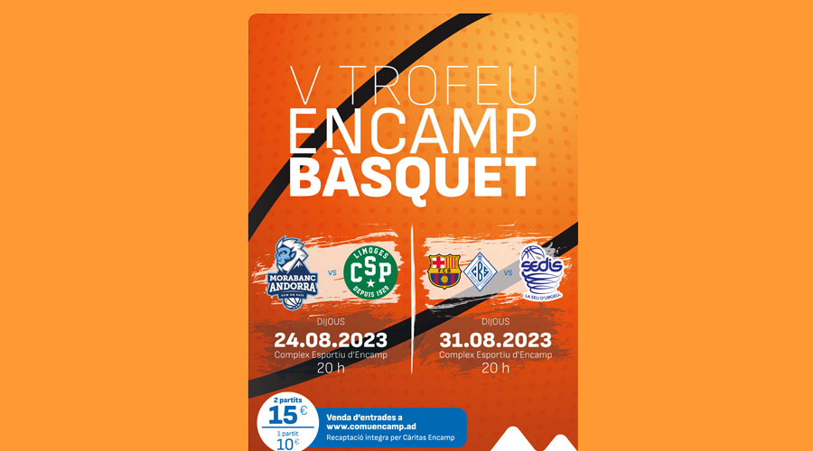 Cartell anunciant el 5è Trofeu Encamp de bàsquet (Comú)