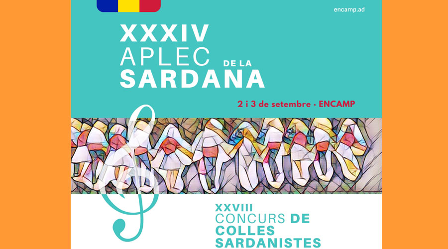 Cartell de l'esdeveniment sardanista que tindrà lloc a Encamp (Comú)