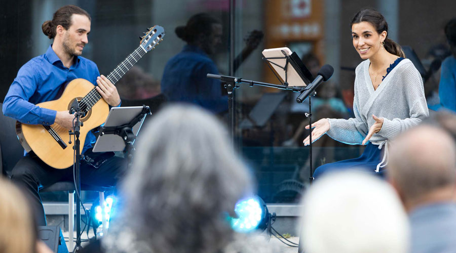 David Font i Laura Coll fent les delícies del públic a la Massana (Comú)