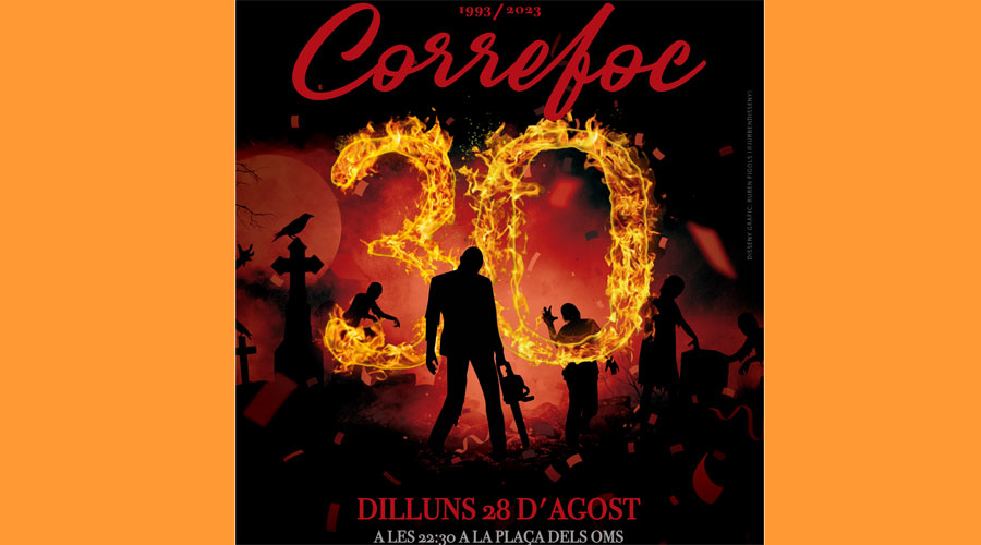 Cartell anunciant el correfoc pels 30 anys dels Diables de l'Alt Urgell (Aj. la Seu)
