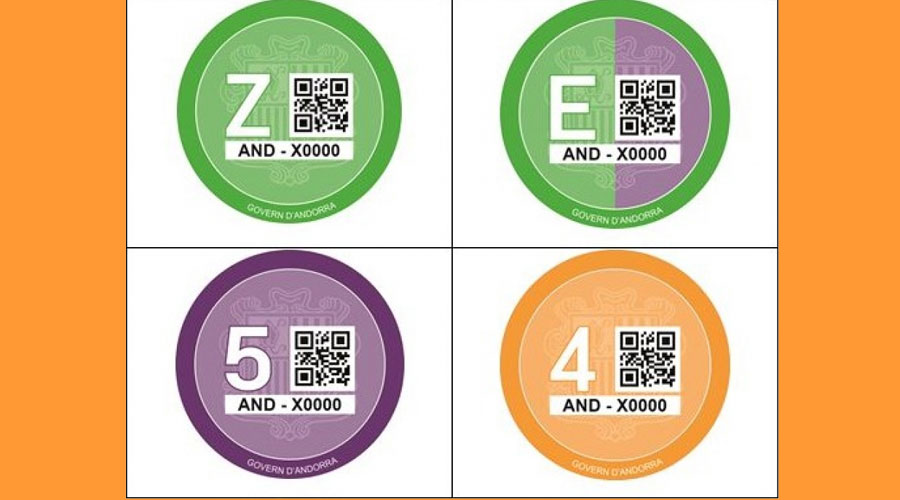 Els distintius que hauran de portar els vehicles andorrans (Govern d'Andorra)