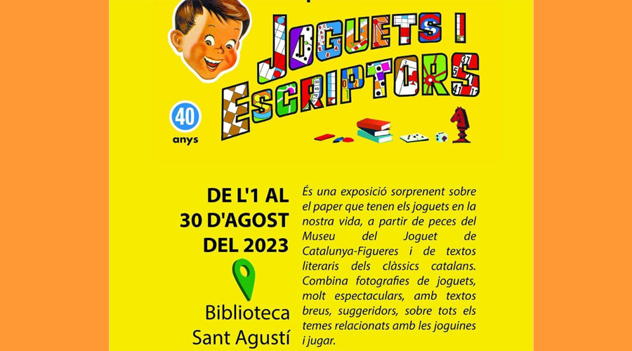 Cartell de la mostra "Joguets i escriptors" (RàdioSeu)
