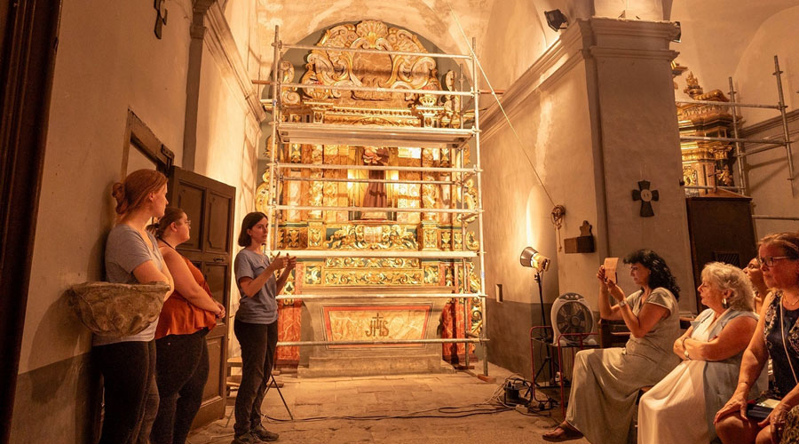 Retaule restaurant a l'església de Palau de Noguera (Bisbat d'Urgell)