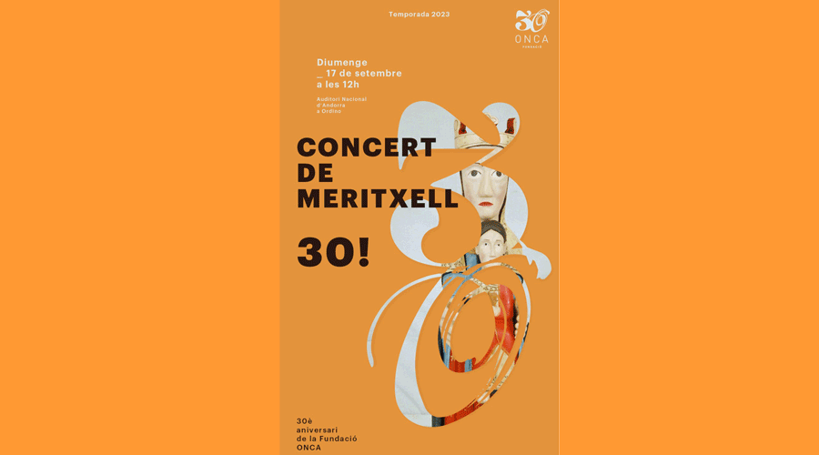 Cartell del Concert de Meritxell 2023 (Fundació ONCA)