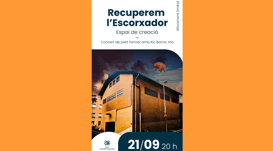 Cartell anunciant el concert a l'antic escorxador (comuee)