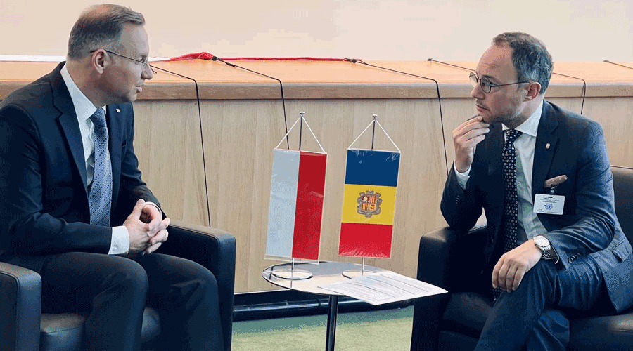 El president polonès, Andrzej Duda i el cap de Govern, Xavier Espot (SFGA)