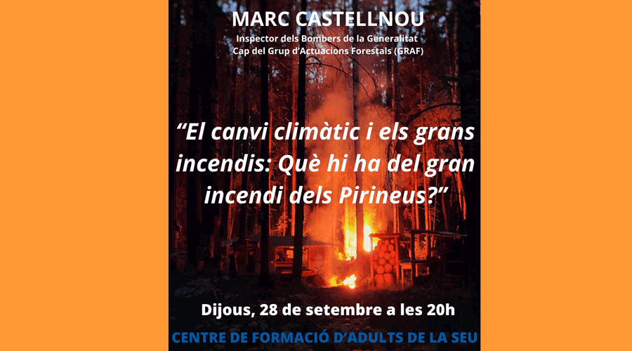 Cartell de la inauguració del curs escolar del Centre de Formació d'Adults de la Seu (Aj. la Seu)