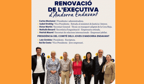Els membres de la nova executiva d'Andorra Endavant