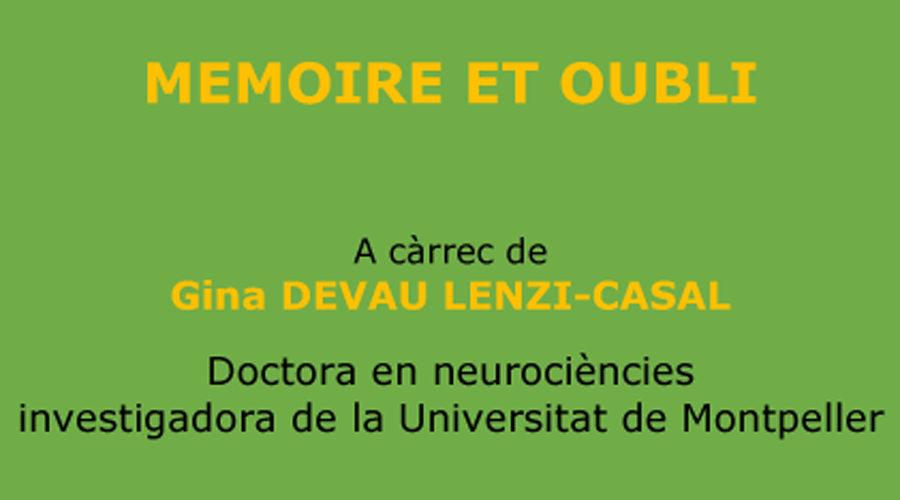 Cartell anunciant la conferència de la doctora Gina Devau Lenzi-Casal (SAC)