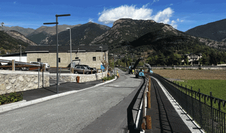 Treballs d'enquitranament a la zona de Terra Mora
