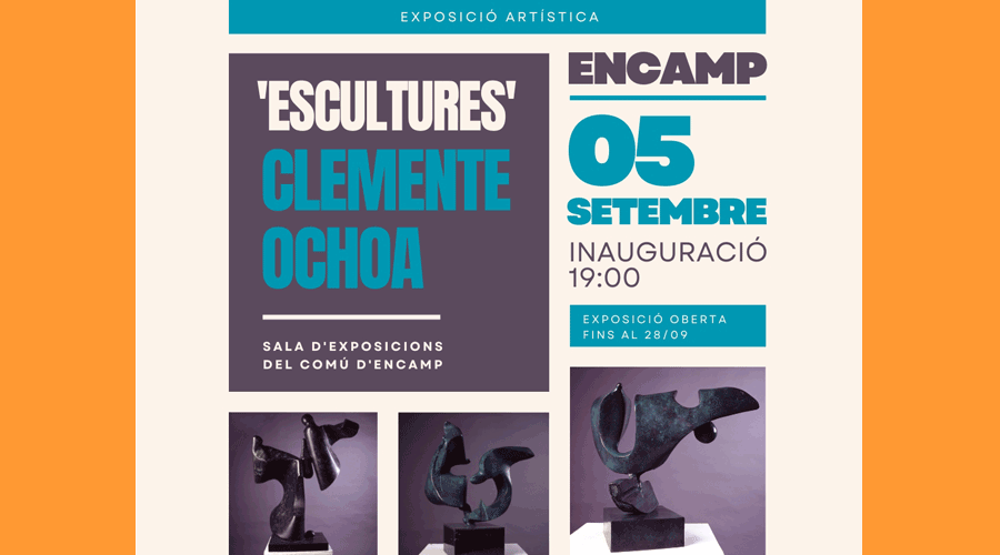 Cartell anunciant la mostra de Clemente Ochoa (Comú d'Encamp)