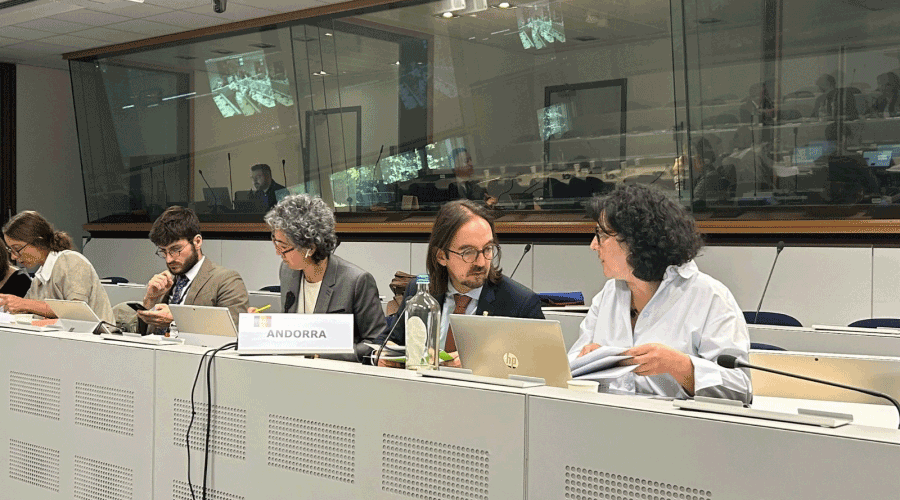 Al centre de la imatge, el secretari d’Estat per a les relacions amb la Unió Europea, Landry Riba (SFGA)