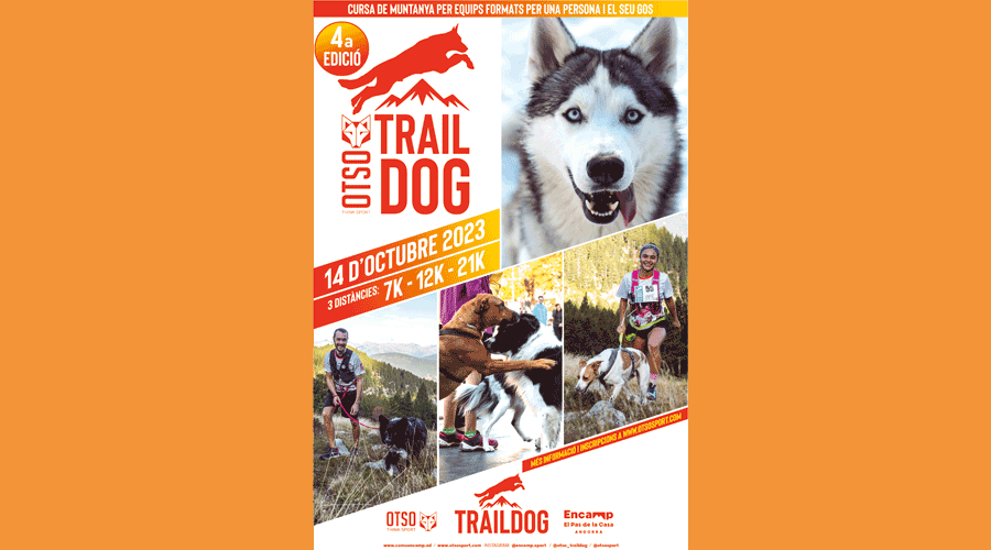 Cartell de la quarta edició de l’OTSO Trail Dog d’Encamp (Comú)