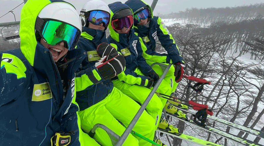 Clàudia Garcia, Jordina Caminal, Íria Medina i Carla Mijares a Saas Fee