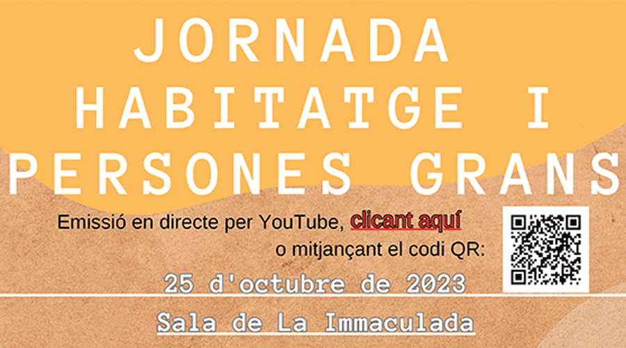 Cartell de la jornada sobre habitatge i gent gran (CCAU)