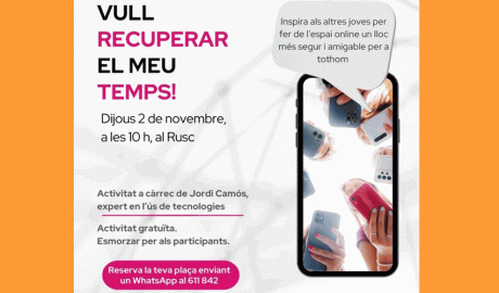 Cartell del taller sobre l'abús de les noves tecnologies