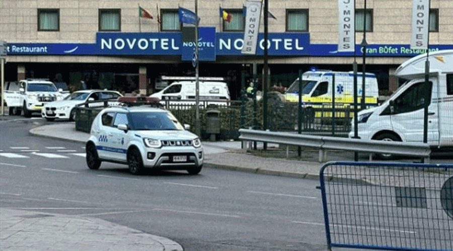 Punt on es va produir el sinistre de trànsit al carrer Prat de la Creu (AndorraDifusió)