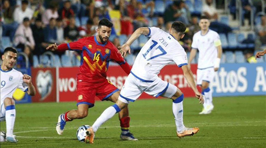 Imatge del partit entre les seleccions d'Andorra i Kosovo -0 a 3- (AndorraDifusió)