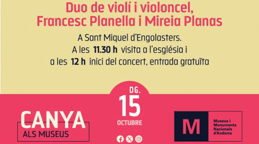 Cartell del concert del duet format per Francesc Planella i Mireia Planas (agenda.ad)