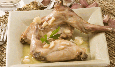 Un plat de conill a l'all