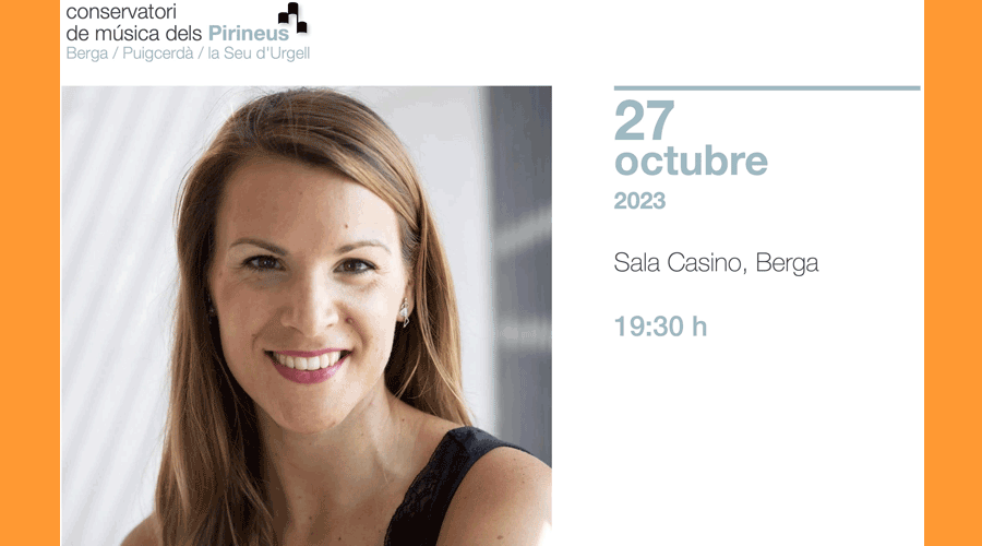 Cartell anunciant la inauguració del curs acadèmic 2023-2024 del Conservatori de música dels Pirineus (Aj. la Seu)