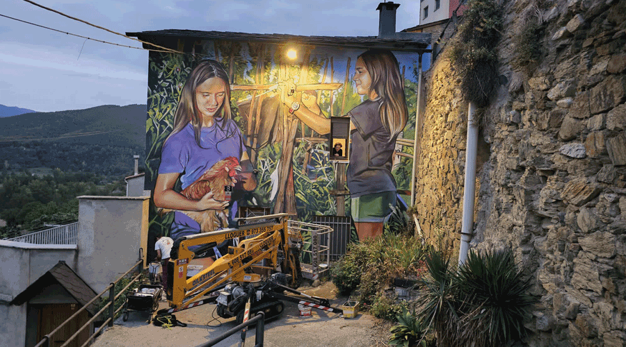 El mural creat per Lily Brick a Castellciutat. Foto: CastellciutArt