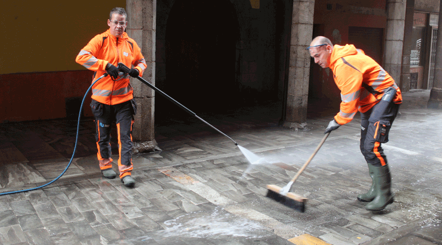 Demostració de neteja viària a la Seu