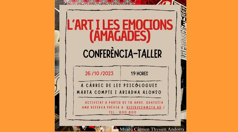 Cartell sobre la conferència taller organitzada per l'MCTA (museu)