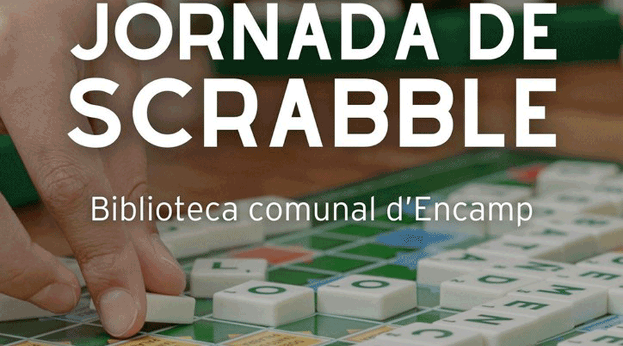 Anunci de la jornada d'Scrabble a Encamp (Comú)