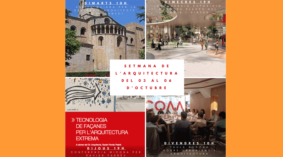 Cartell del actes de la Setmana de l'Arquitectura a Andorra (COAA)