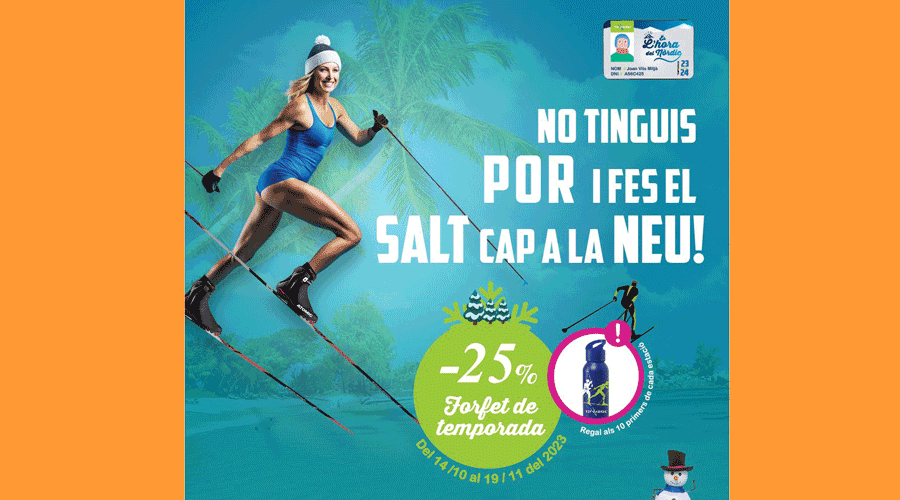 Cartell anunciant la venda dels forfets de temporada de Tot Nòrdic