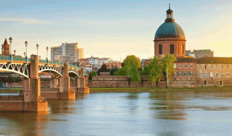 La Garona "banya" la ciutat de Toulouse